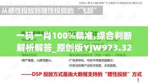 一码一肖100%精准,综合判断解析解答_原创版YJW973.32