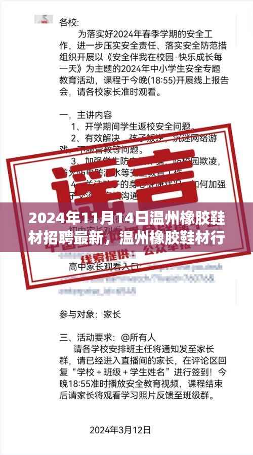 2024年温州橡胶鞋材行业招聘热潮解析,人才盛宴即将开启