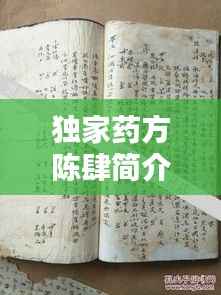 独家药方陈肆简介，独家药方陈肆简介百度百科 