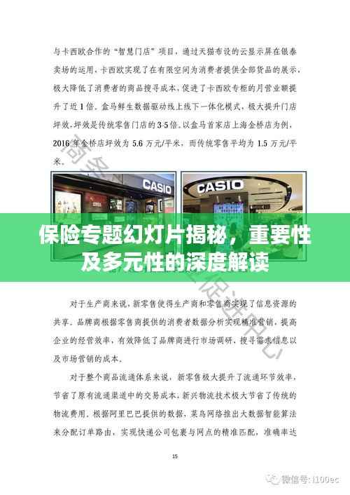 保险专题幻灯片揭秘,重要性及多元性的深度解读