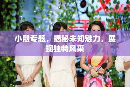 小熙专题，揭秘未知魅力，展现独特风采