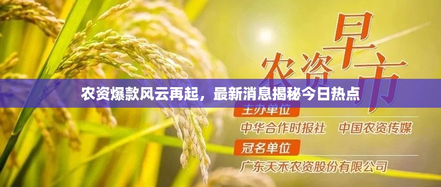 农资爆款风云再起,最新消息揭秘今日热点